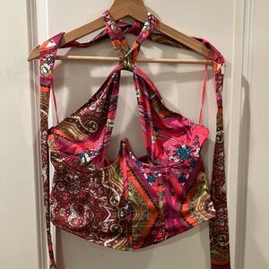 🎉 3/$15 Akira Pink Take My Hand Corset Top L